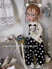Mouse Knit Polka Dot 1/6 BJD Outfit On Doll Display | ToastDoll
