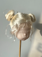 Double Buns BJD Wig - Handmade Doll Hair - ToastDoll