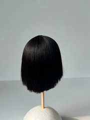 Black Straight Bob BJD Wig - Handmade Doll Hair - ToastDoll
