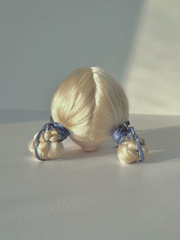 Blonde Braided Buns BJD Wig - Handmade Doll Hair - ToastDoll