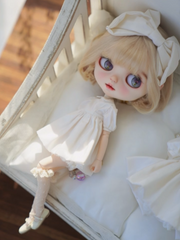 Classic White Blythe BJD Dress - Handmade Doll Clothes - ToastDoll
