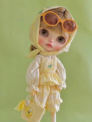 Yellow Tulip Blythe Outfit - Handmade Doll Clothes - ToastDoll