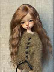 Natural Wavy Long 1/6 BJD Mohair Wig - Handmade Doll Hair - ToastDoll