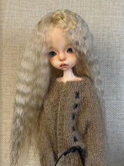 Natural Wavy Long 1/6 BJD Mohair Wig - Handmade Doll Hair - ToastDoll