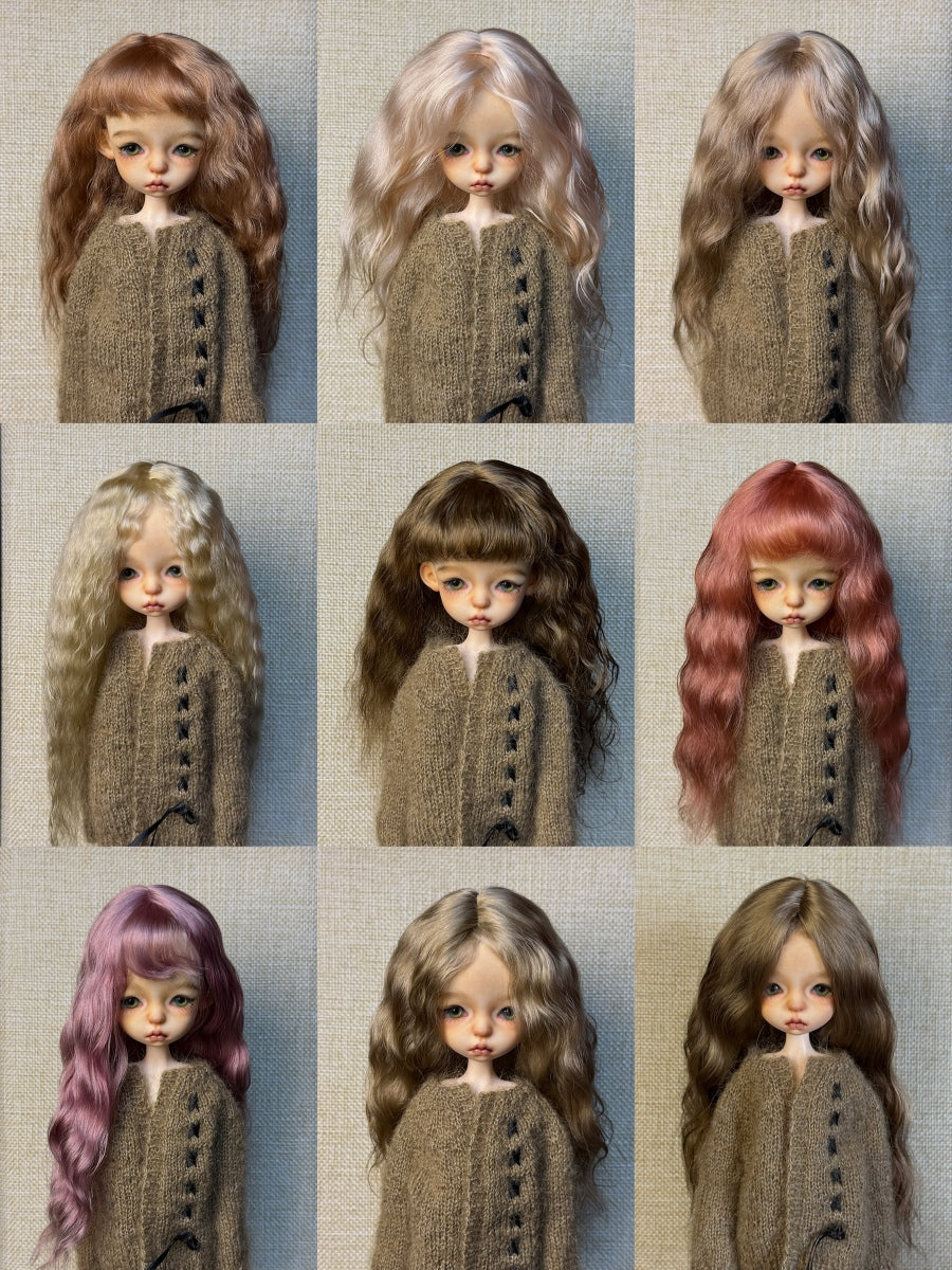 Multicolor Wavy 1/6 BJD Mohair Wig | ToastDoll