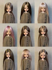 Long Straight 1/6 BJD Mohair Wig | ToastDoll