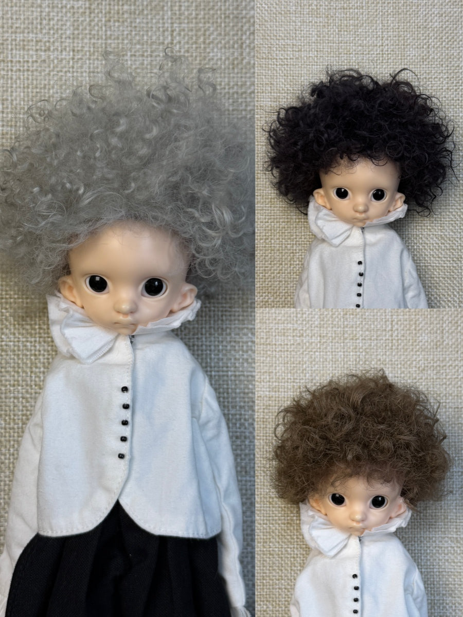 Afro Curly 1/6 BJD Mohair Wig | ToastDoll