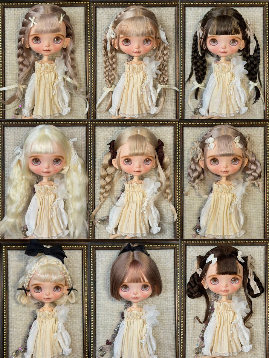 Braided Twin Tail Short Blythe Wig | ToastDoll