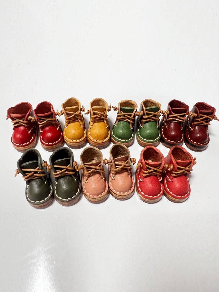 Handmade Shoes for Blythe,  Solid Color High Top Leather Shoes