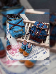 Handmade Bag for Blythe/BJD, Denim Backpack