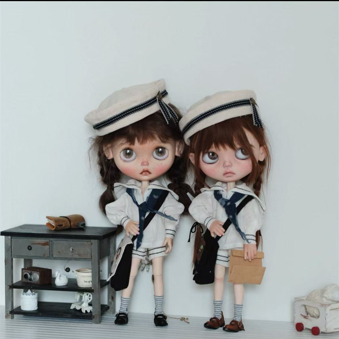 Handmade Outfit for Blythe/Obitsu, Navy Set