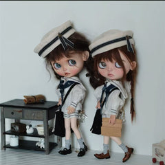 Handmade Outfit for Blythe/Obitsu, Navy Set
