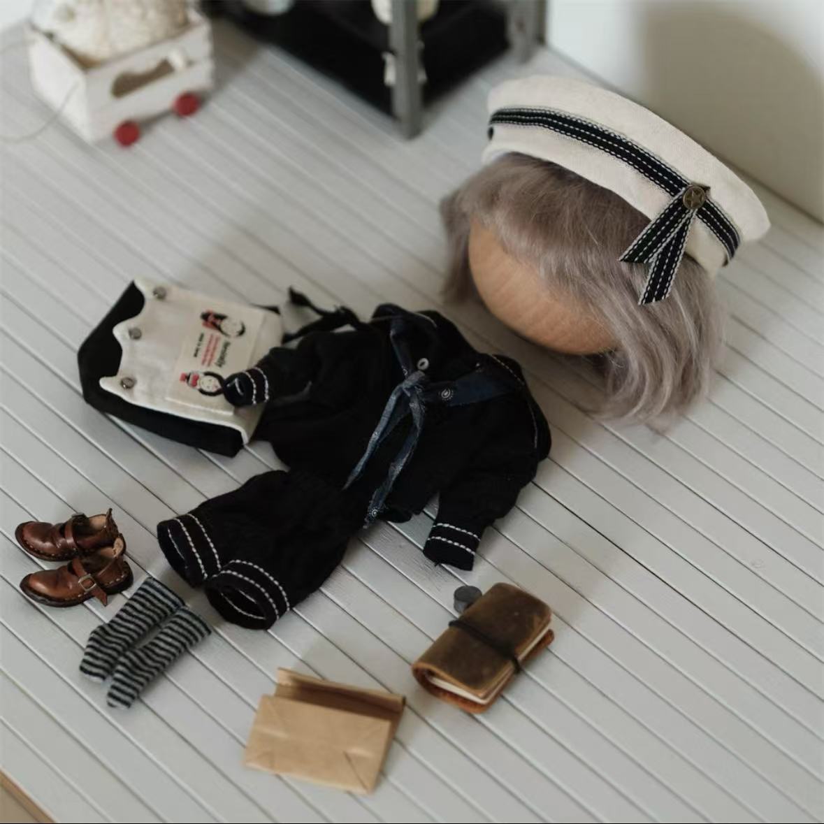 Handmade Outfit for Blythe/Obitsu, Navy Set