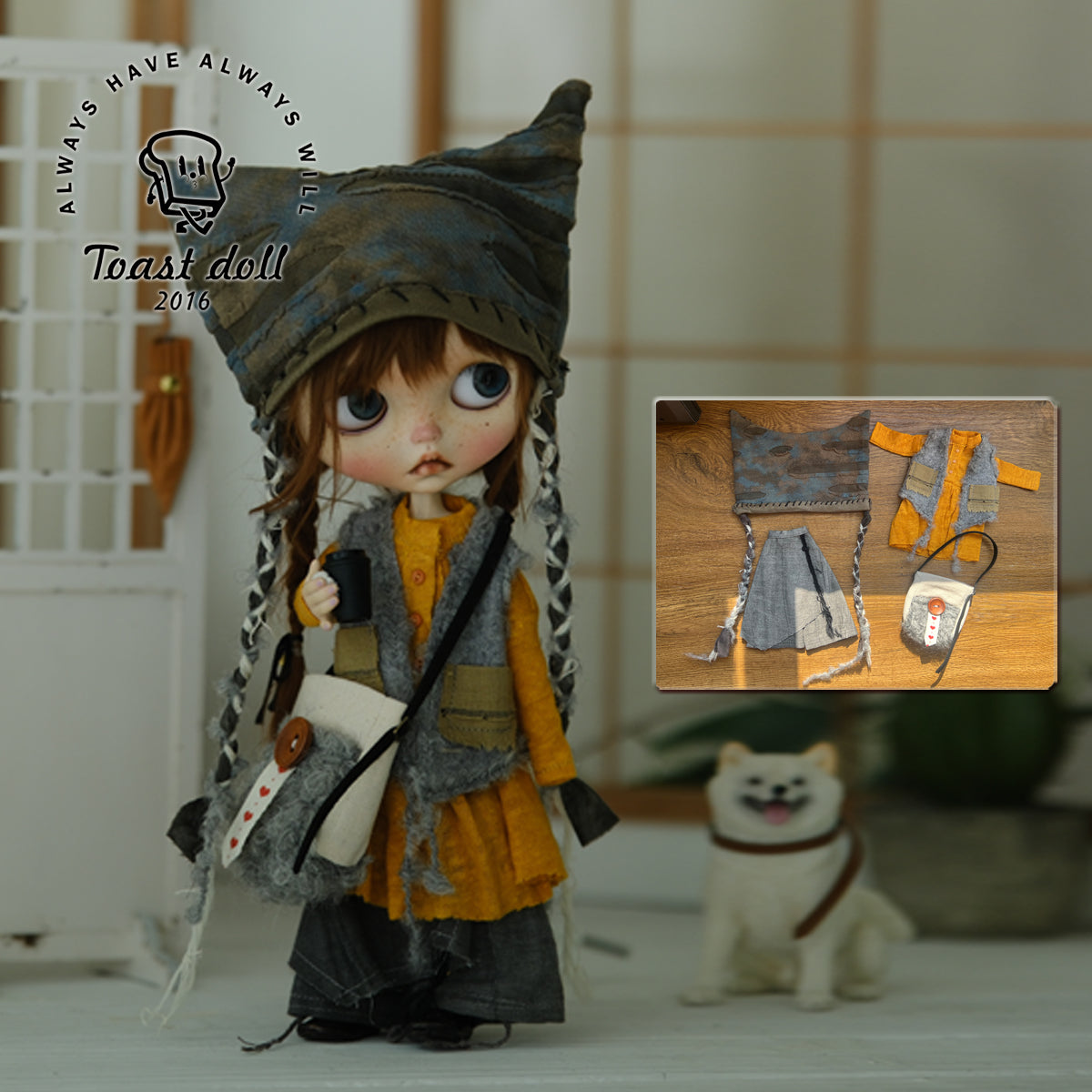 Handmade Outfit for Blythe/Pullip, Mixed Japanese Style Clothes Set