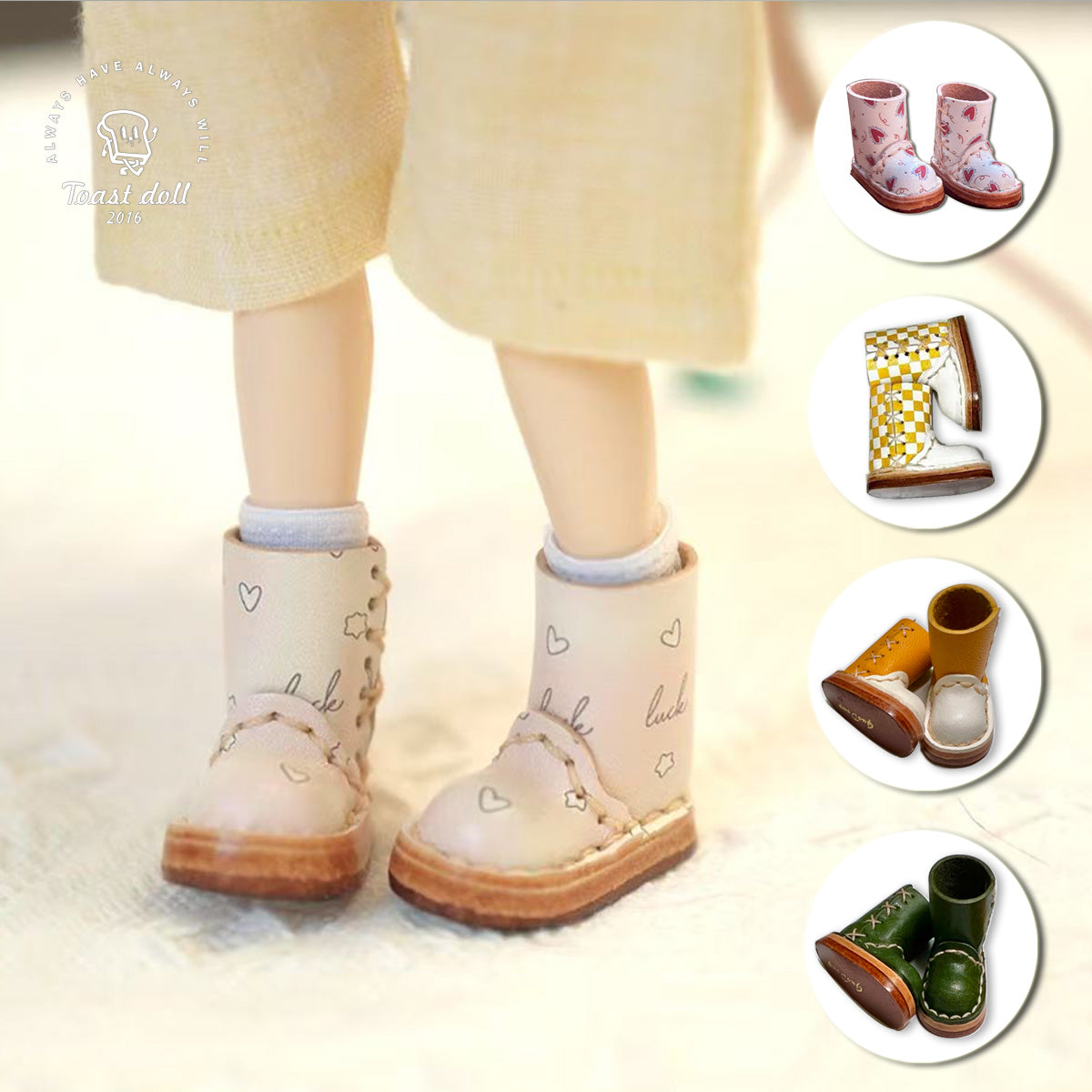 Handmade Shoes for Blythe/Obitsu,  Checkboard Boots