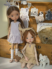Cute Sundress Blythe 1/6 BJD Set On Doll Display | ToastDoll