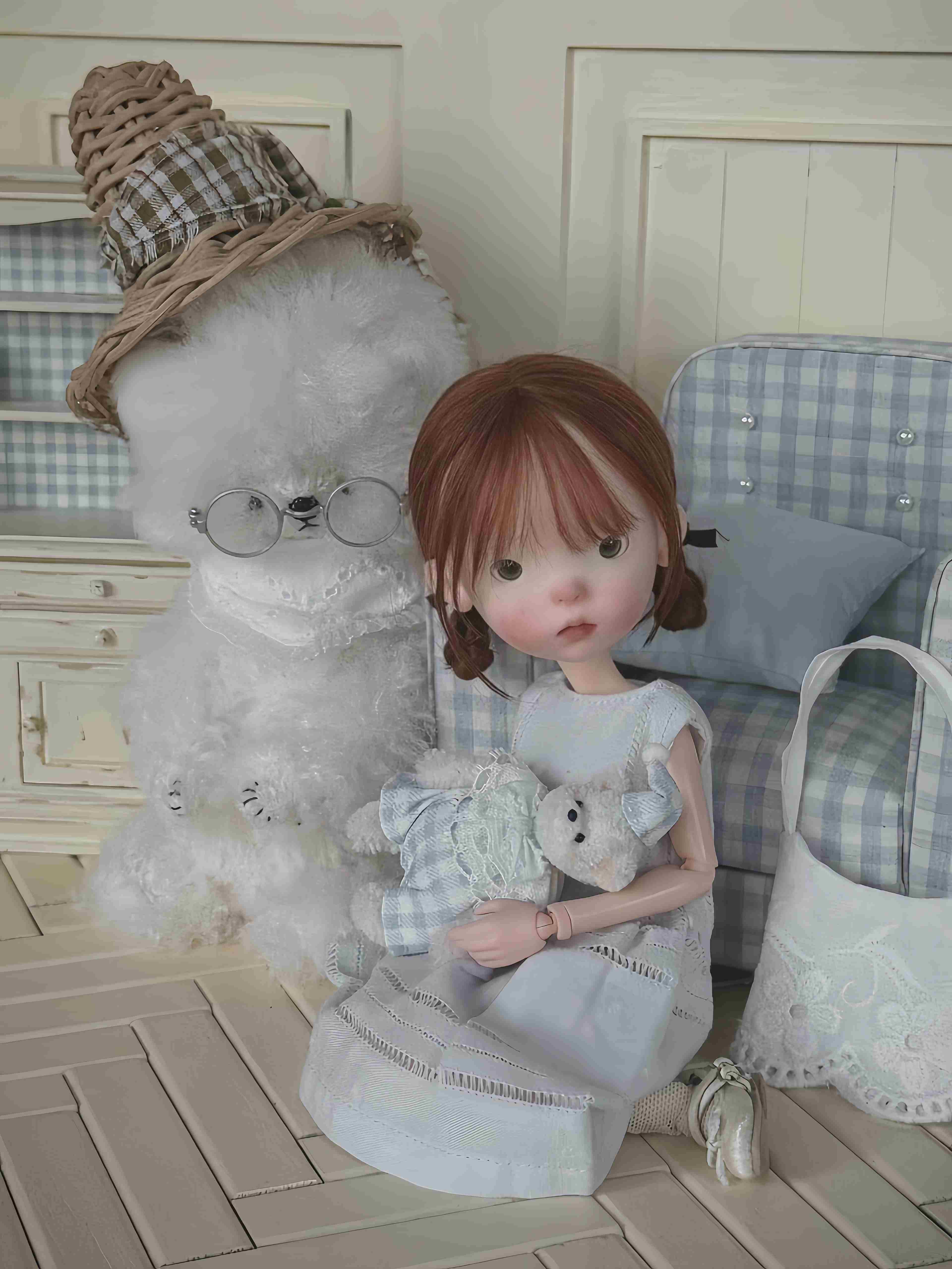 Eyelet Lace Blythe 1/6 BJD Light-carn Dress Set | ToastDoll