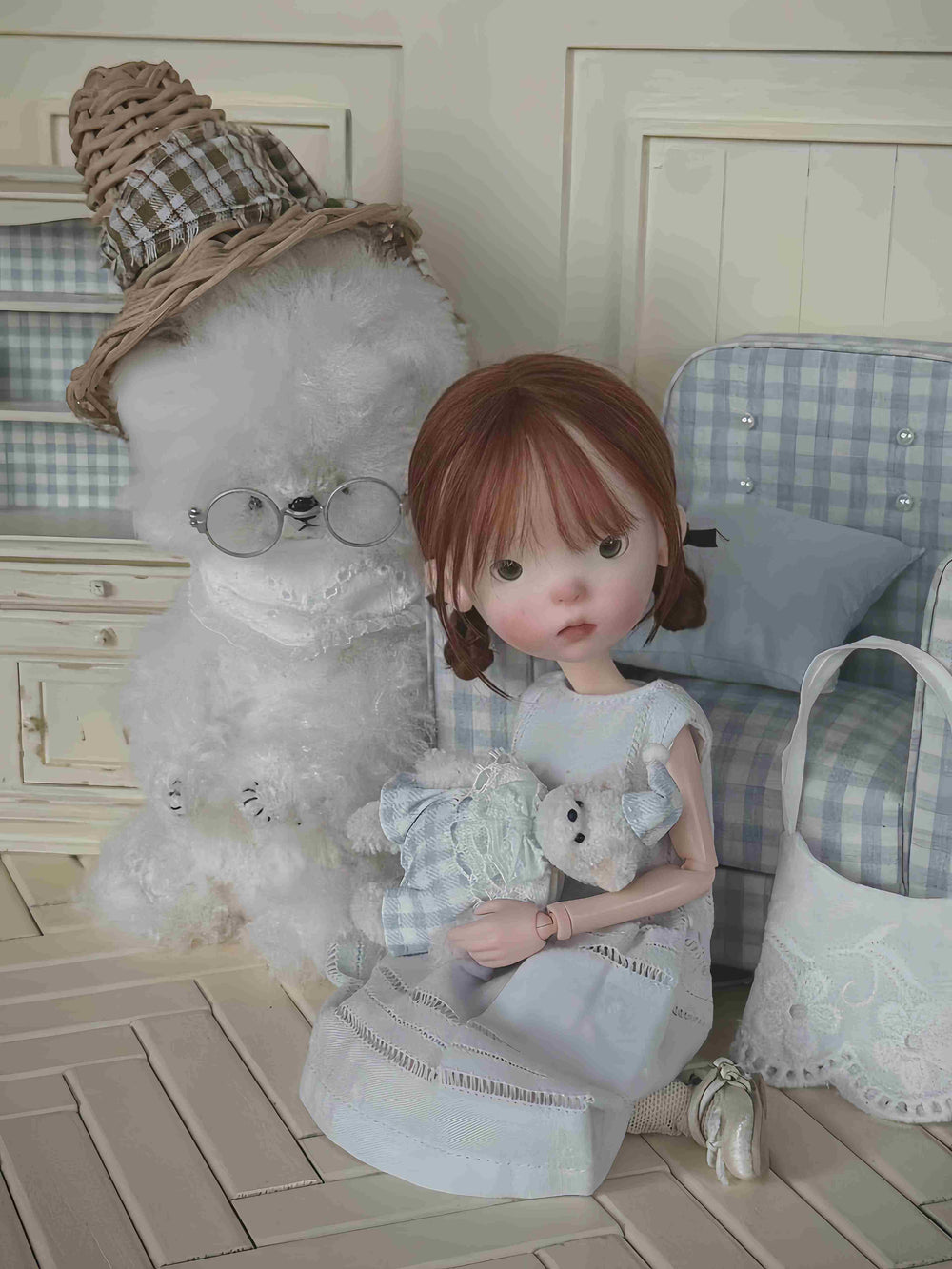 Eyelet Lace Blythe 1/6 BJD Light-carn Dress Set | ToastDoll
