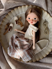 Casual Plaid Blythe 1/6 BJD Set Half Body Shot | ToastDoll