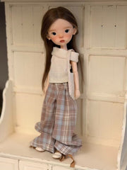 Casual Plaid Blythe 1/6 BJD Set On Doll Display | ToastDoll