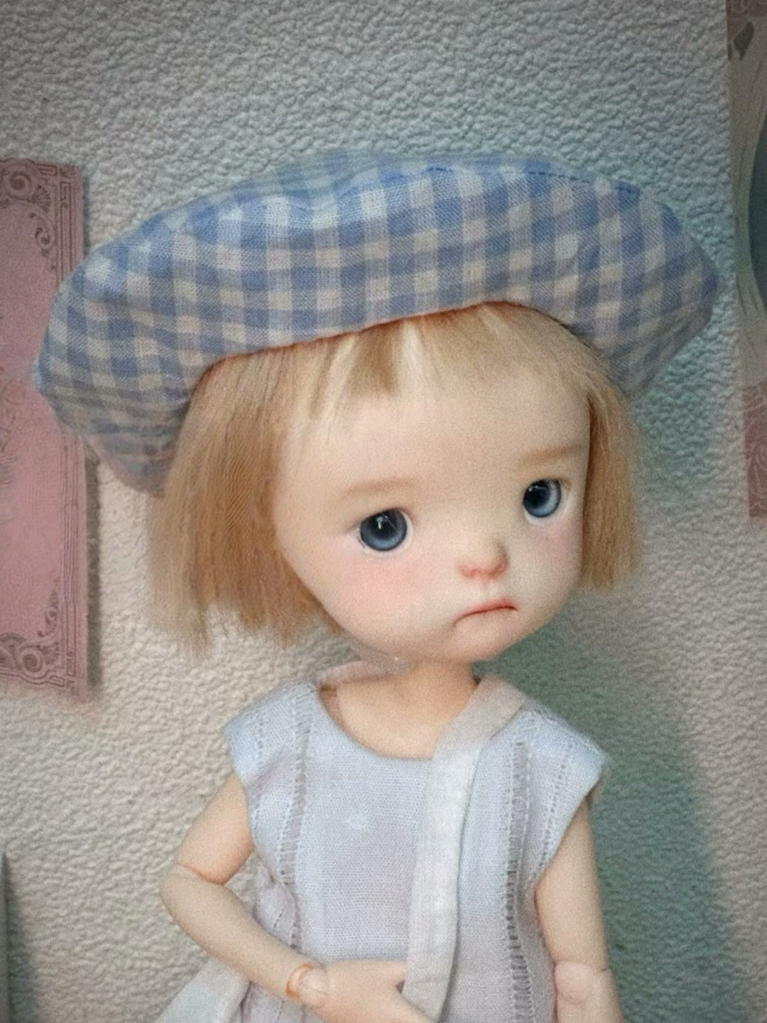 Cute Soft Beret 1/6 BJD Hat Front View | ToastDoll