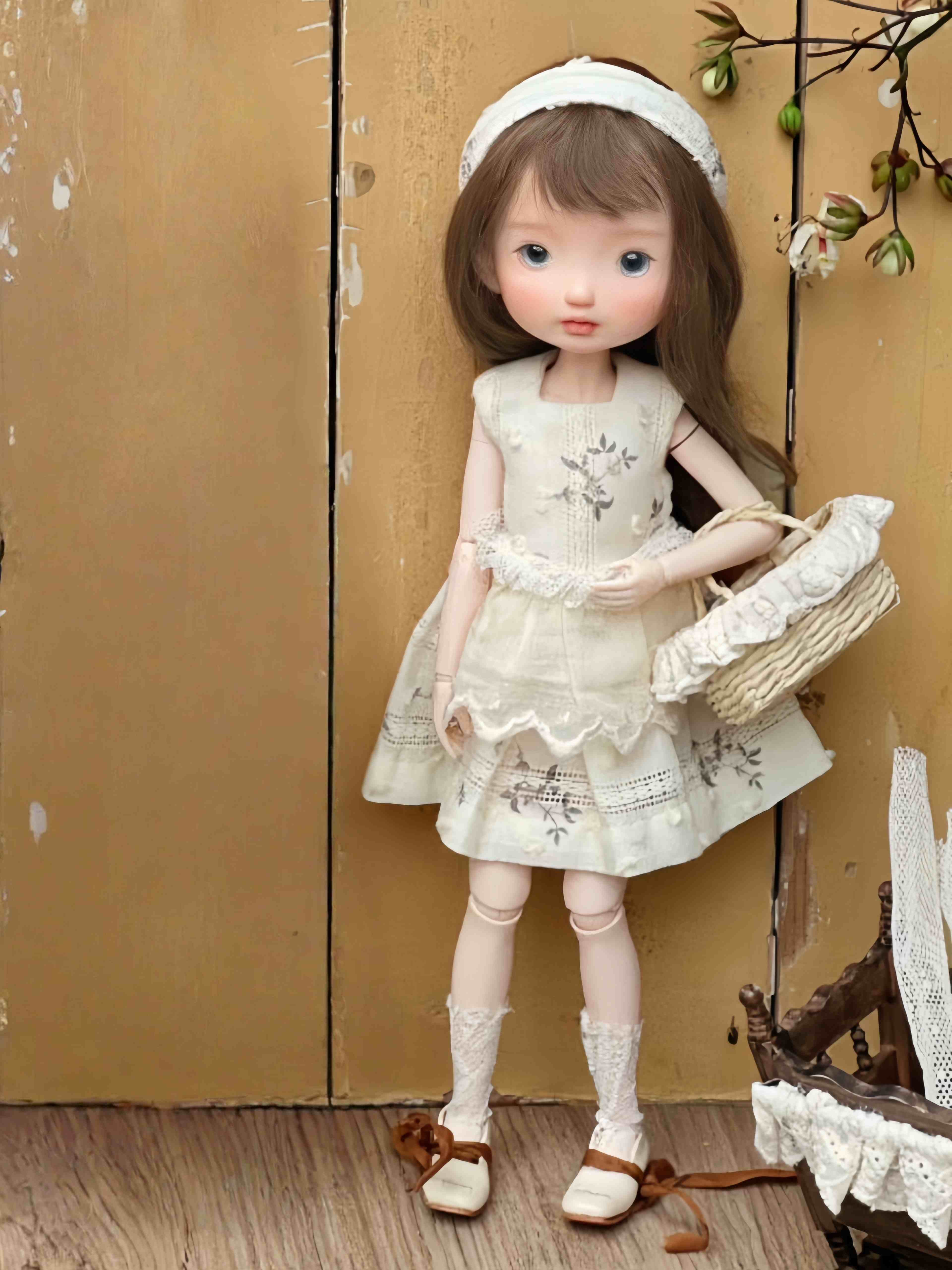 Country Floral Blythe 1/6 Dress Set - Handmade Doll Clothes -ToastDoll