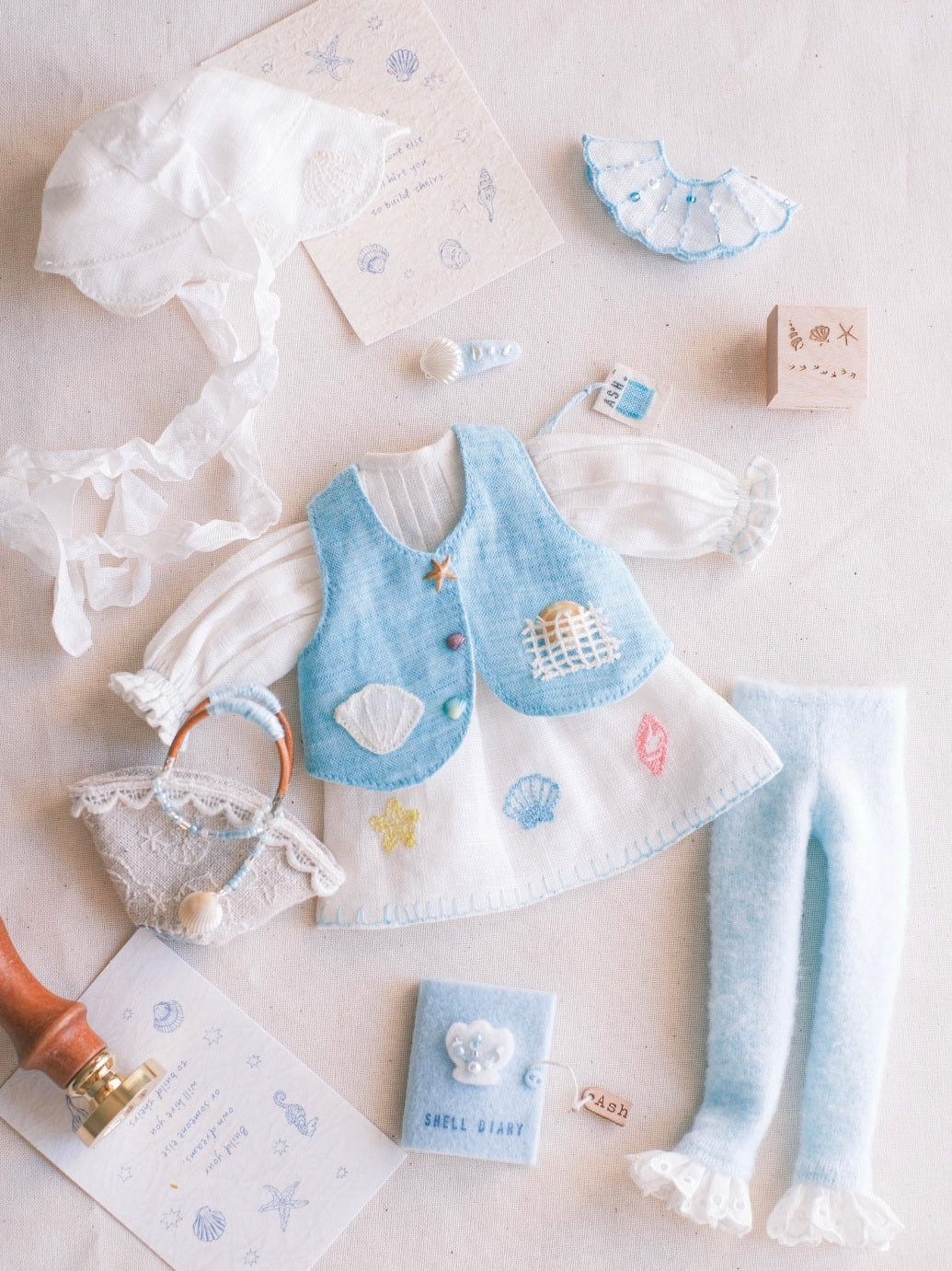 Handmade Outfit for Blythe/Obitsu/BJD, Shell Diary Sets