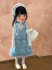 Blue Denim Blythe 1/6 BJD Dress Set Front View | ToastDoll