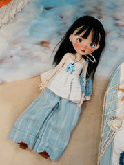 Minimalist Blue Breeze Blythe Outfit Full Body View | ToastDoll