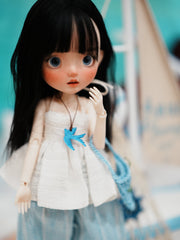Minimalist Blue Breeze Blythe Outfit Half Body Shot | ToastDoll