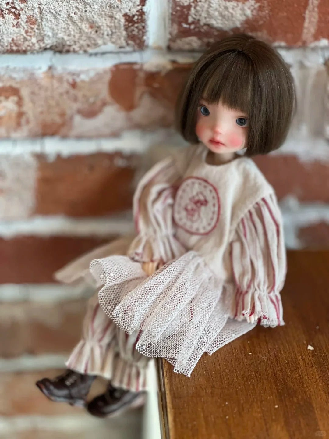 Embroidered Mushroom Blythe BJD Set - Handmade Doll Clothes - ToastDoll