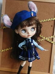 Bunny Officer Blythe BJD Uniform - Handmade Doll Clothes - ToastDoll
