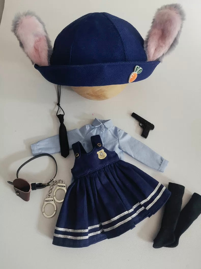 Bunny Officer Blythe BJD Uniform - Handmade Doll Clothes - ToastDoll