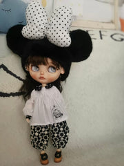 Bear Ear Hat Blythe 1/6 BJD Outfit - Handmade Doll Clothes - ToastDoll