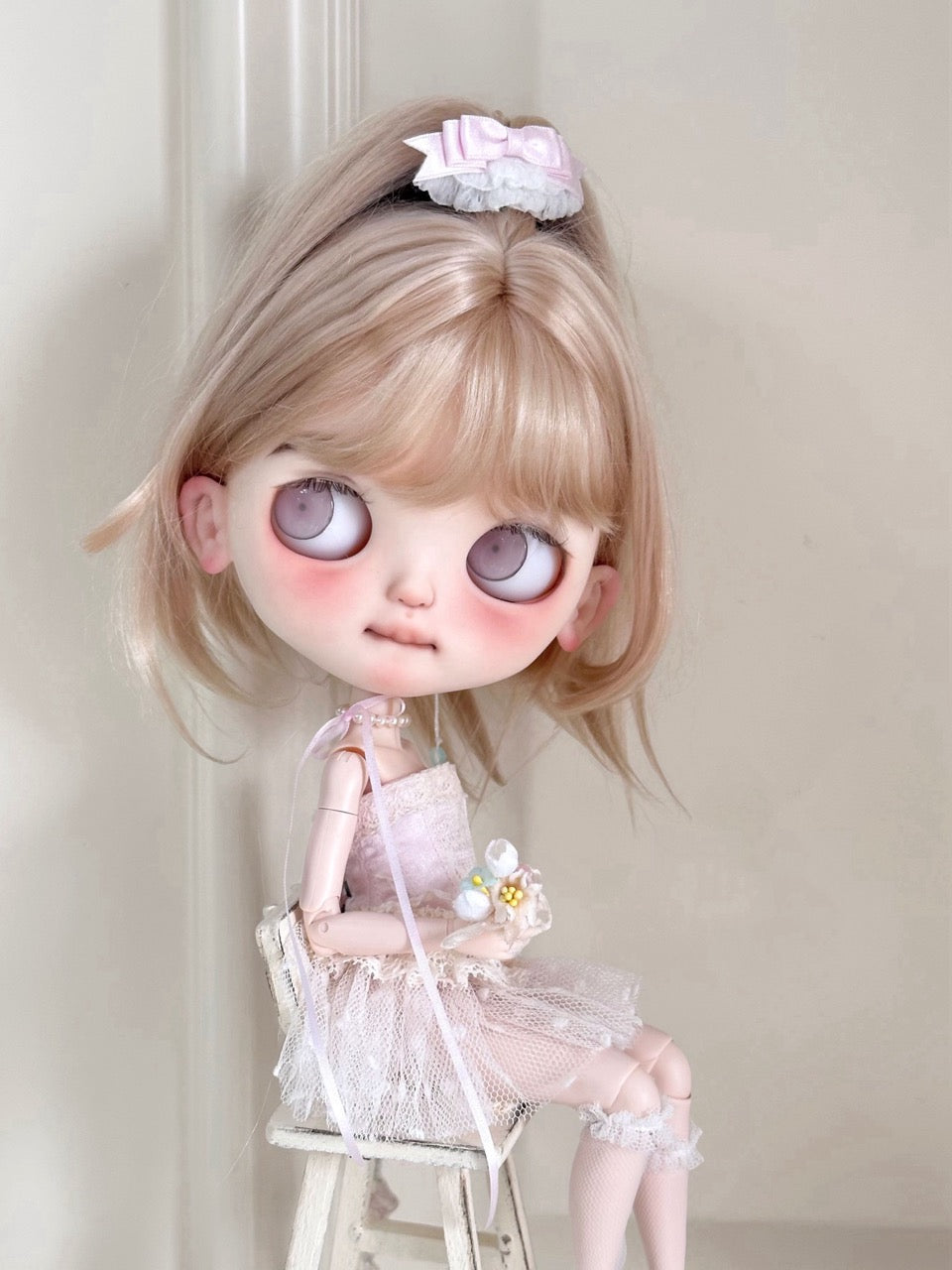Silk Ballet Corset Blythe BJD Set - Handmade Doll Clothes - ToastDoll