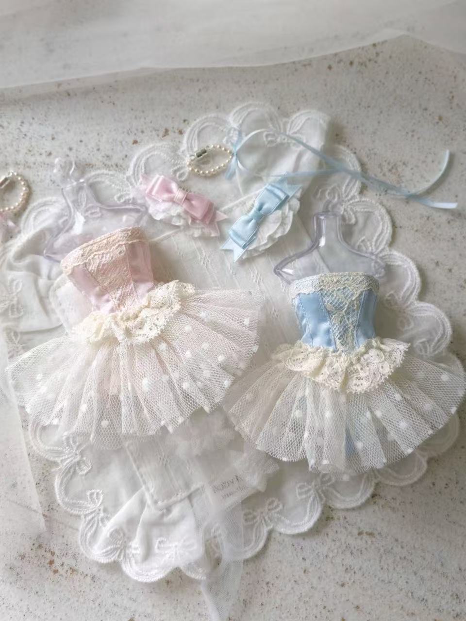 Silk Ballet Corset Blythe BJD Set - Handmade Doll Clothes - ToastDoll
