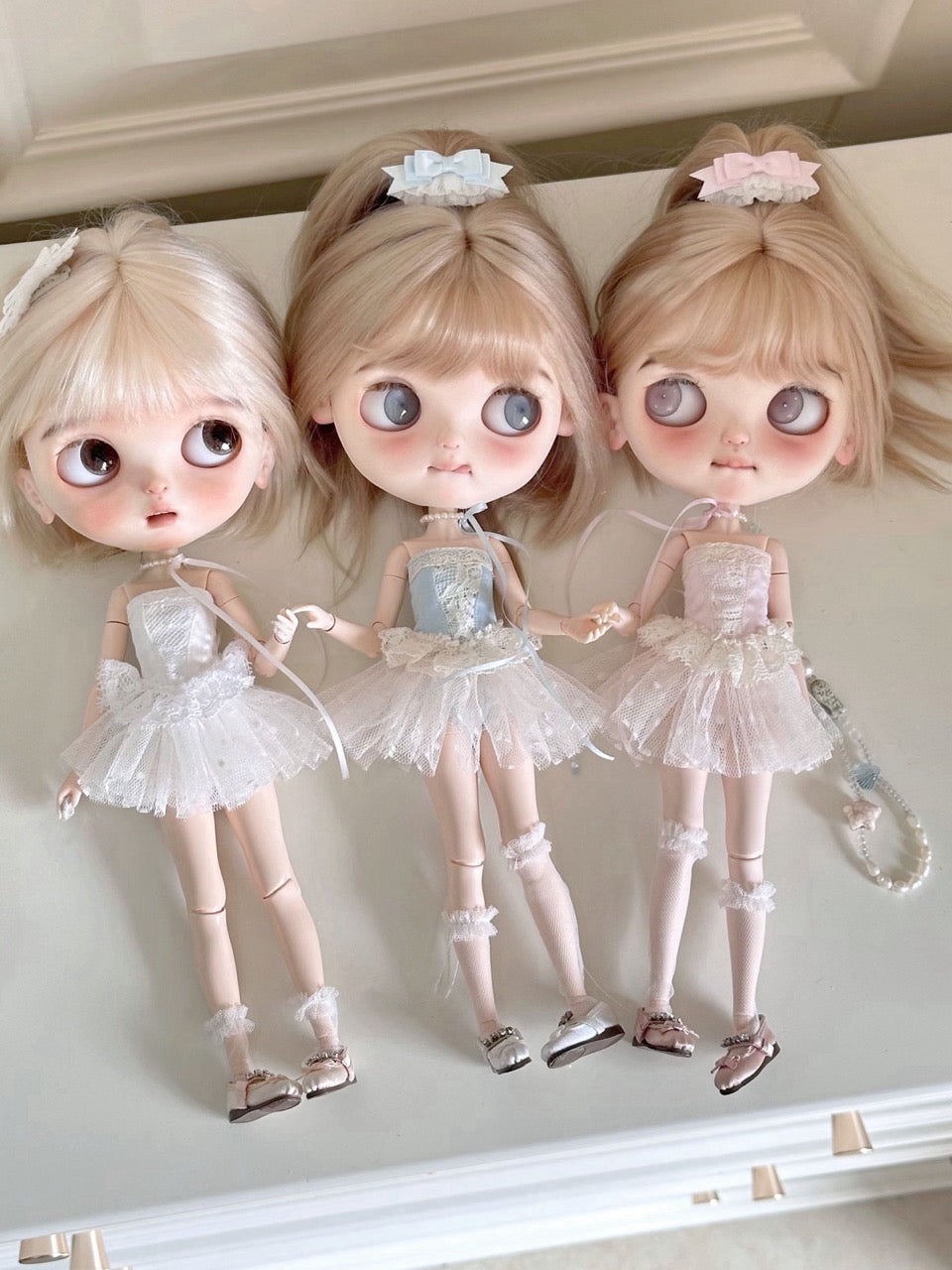 Silk Ballet Corset Blythe BJD Set - Handmade Doll Clothes - ToastDoll