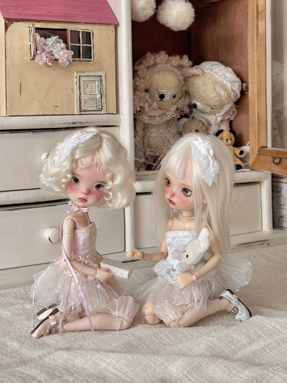 Silk Ballet Corset Blythe BJD Set - Handmade Doll Clothes - ToastDoll