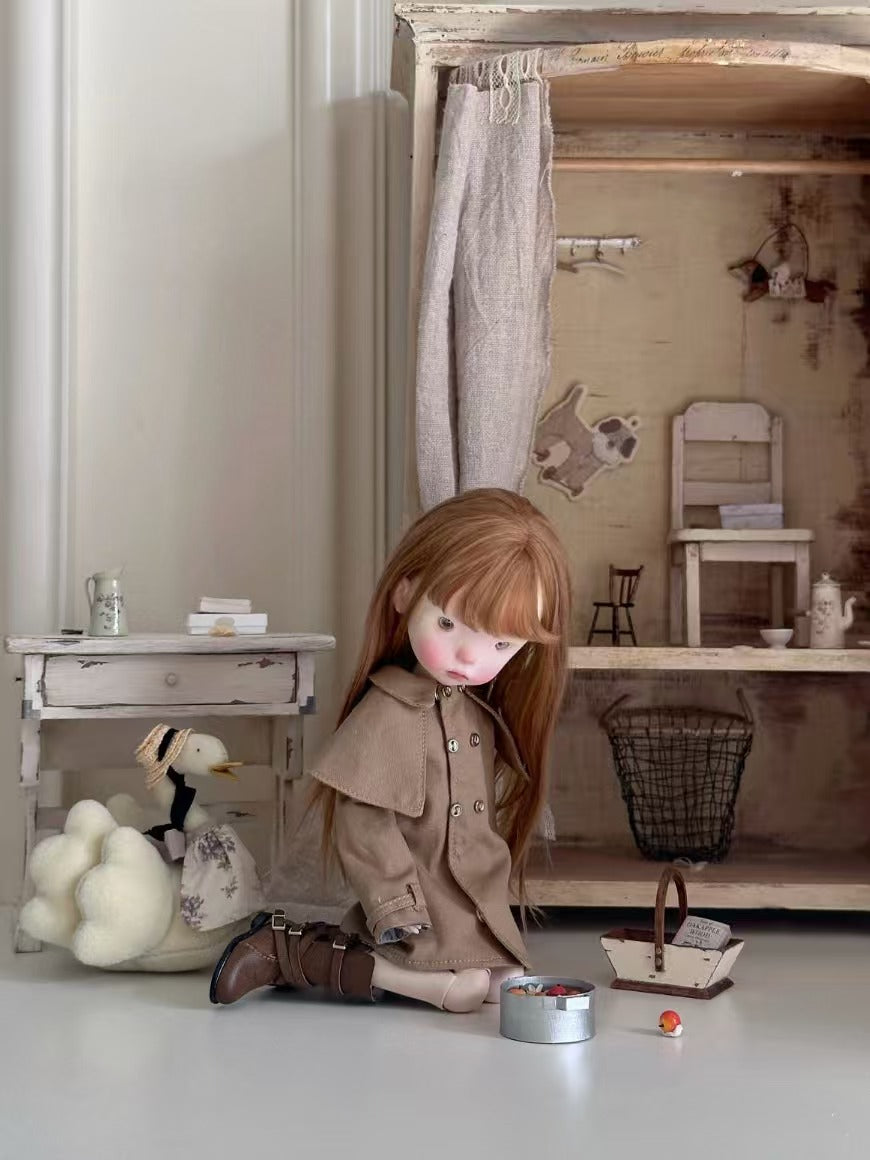 Vintage Cape Blythe BJD Trench Coat - Handmade Doll Clothes - ToastDoll