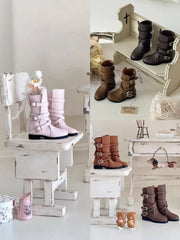 Vintage Autumn Blythe BJD Boots - Handmade Doll Shoes - ToastDoll