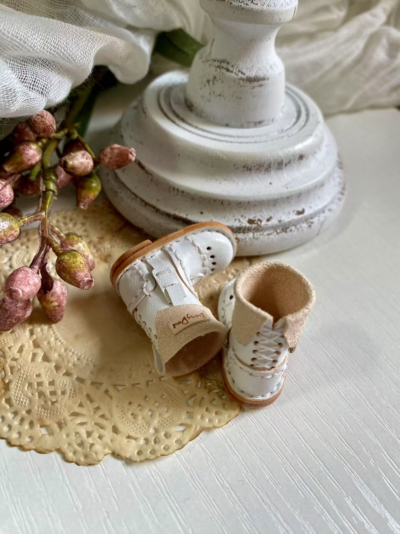 Handmade Shoes for Blythe/ BJD, LaceUp Buckle Boots