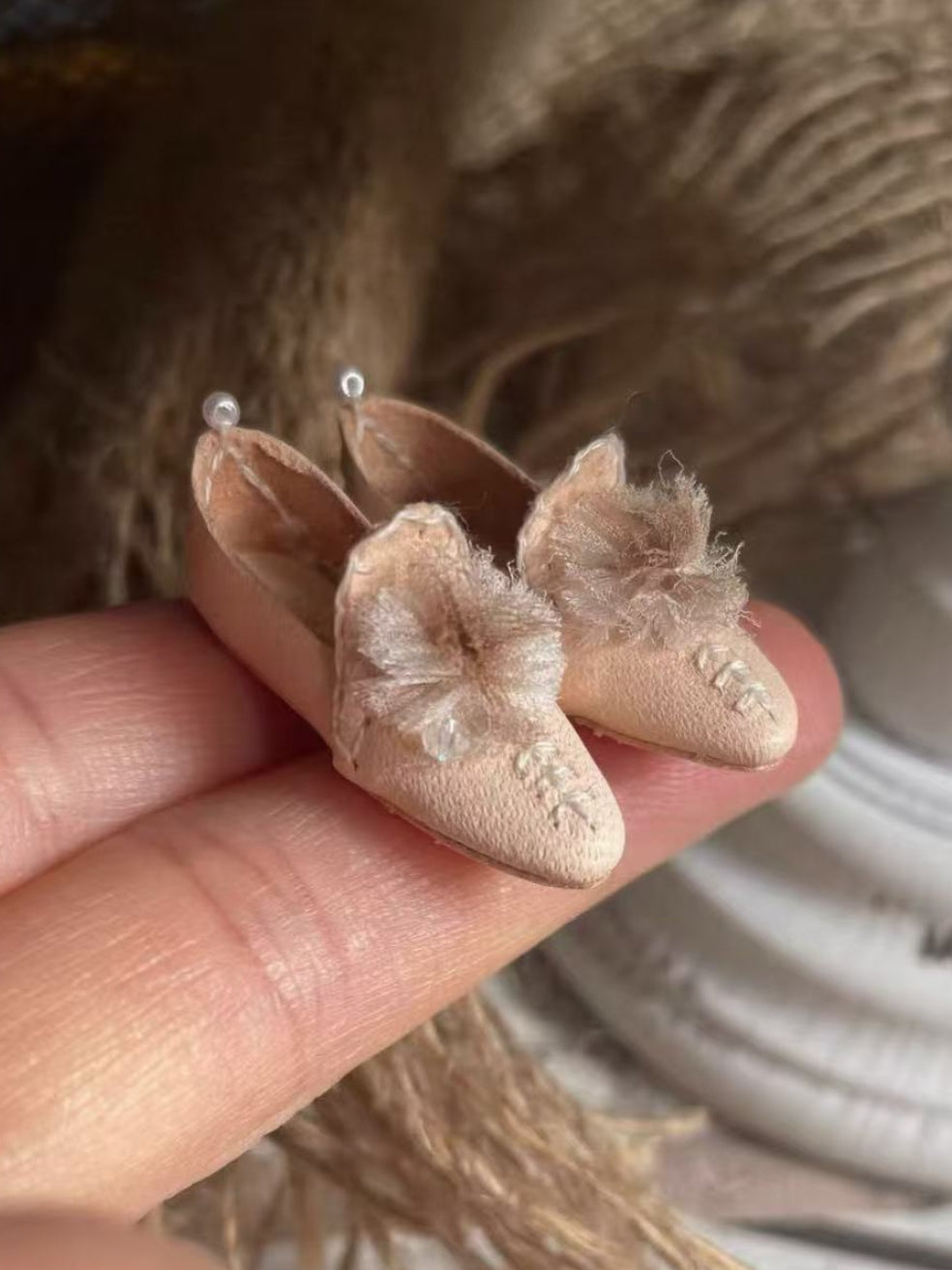 Handmade Shoes for Blythe/Obitsu, Vintage Pointed-Toe Leather Shoes