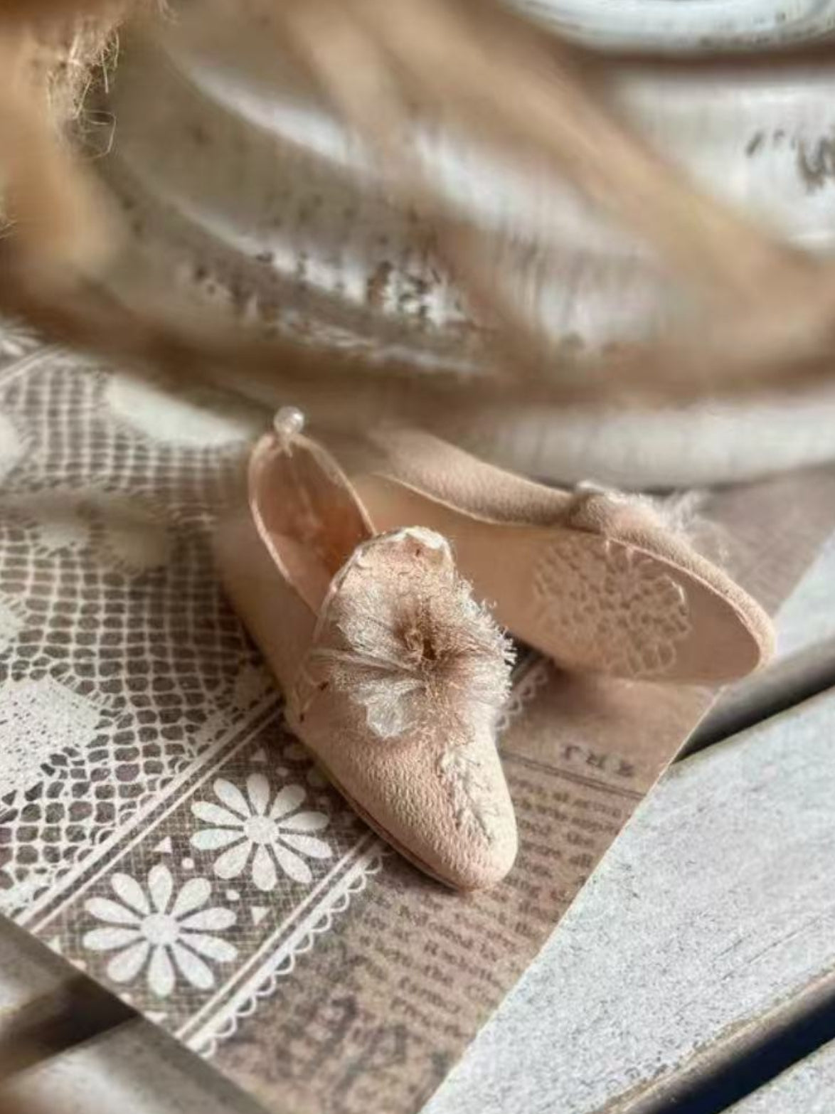 Handmade Shoes for Blythe/Obitsu, Vintage Pointed-Toe Leather Shoes