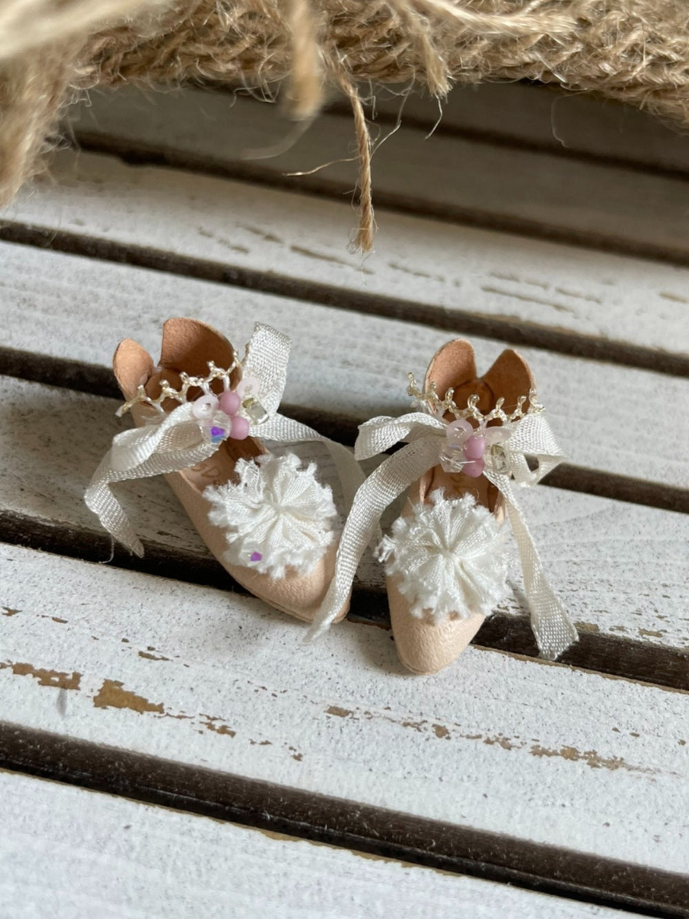 Romantic Lace Bow Blythe Flats Flat Lay | ToastDoll
