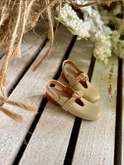 Simple Leather Knot Blythe Sandals - Handmade Doll Shoes - ToastDoll