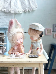 Pink Blue Duo 1/6 BJD Outfit On Doll Display | ToastDoll