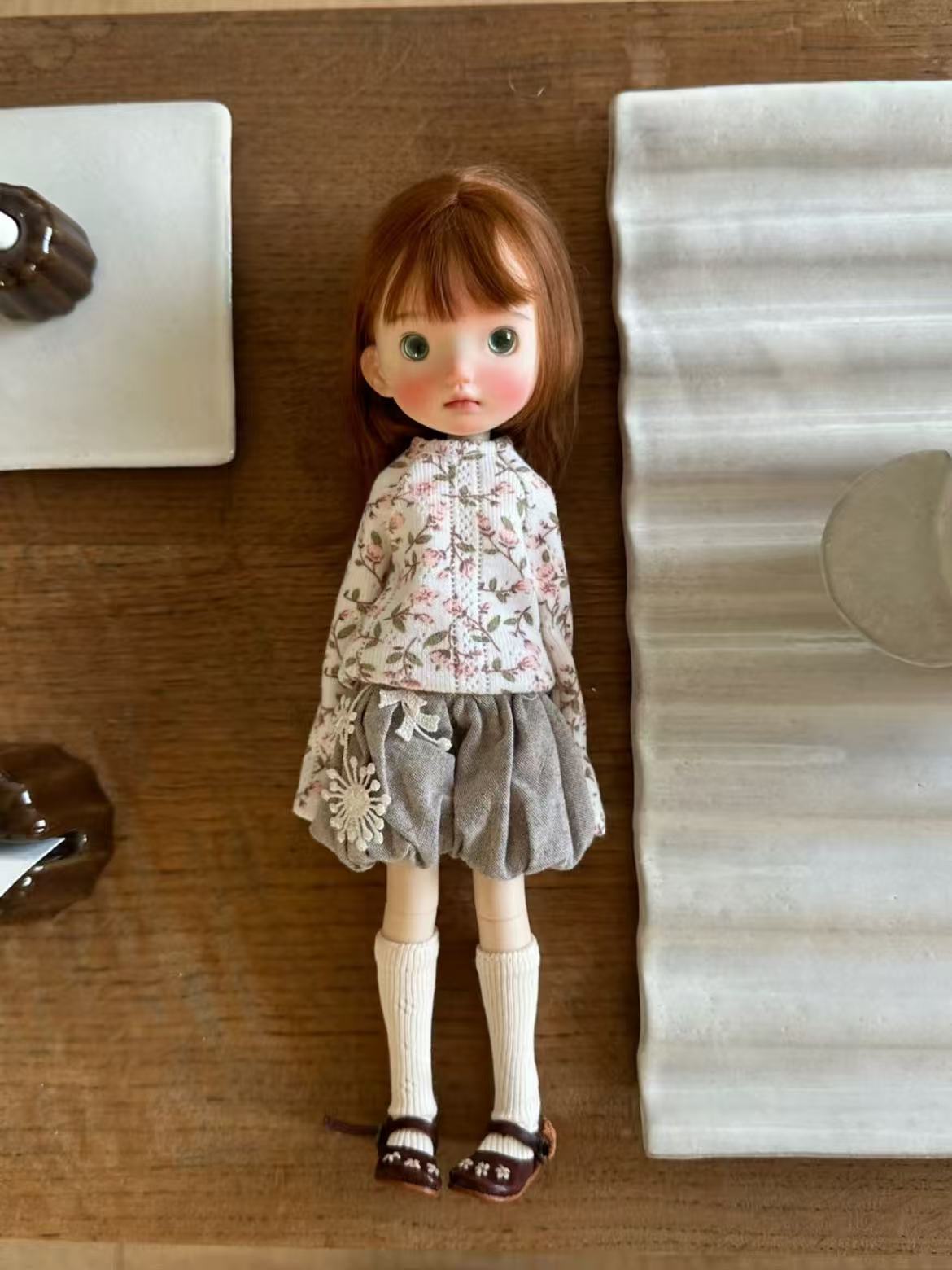 Bubble Shorts Blythe BJD Outfit - Handmade Doll Clothes - ToastDoll