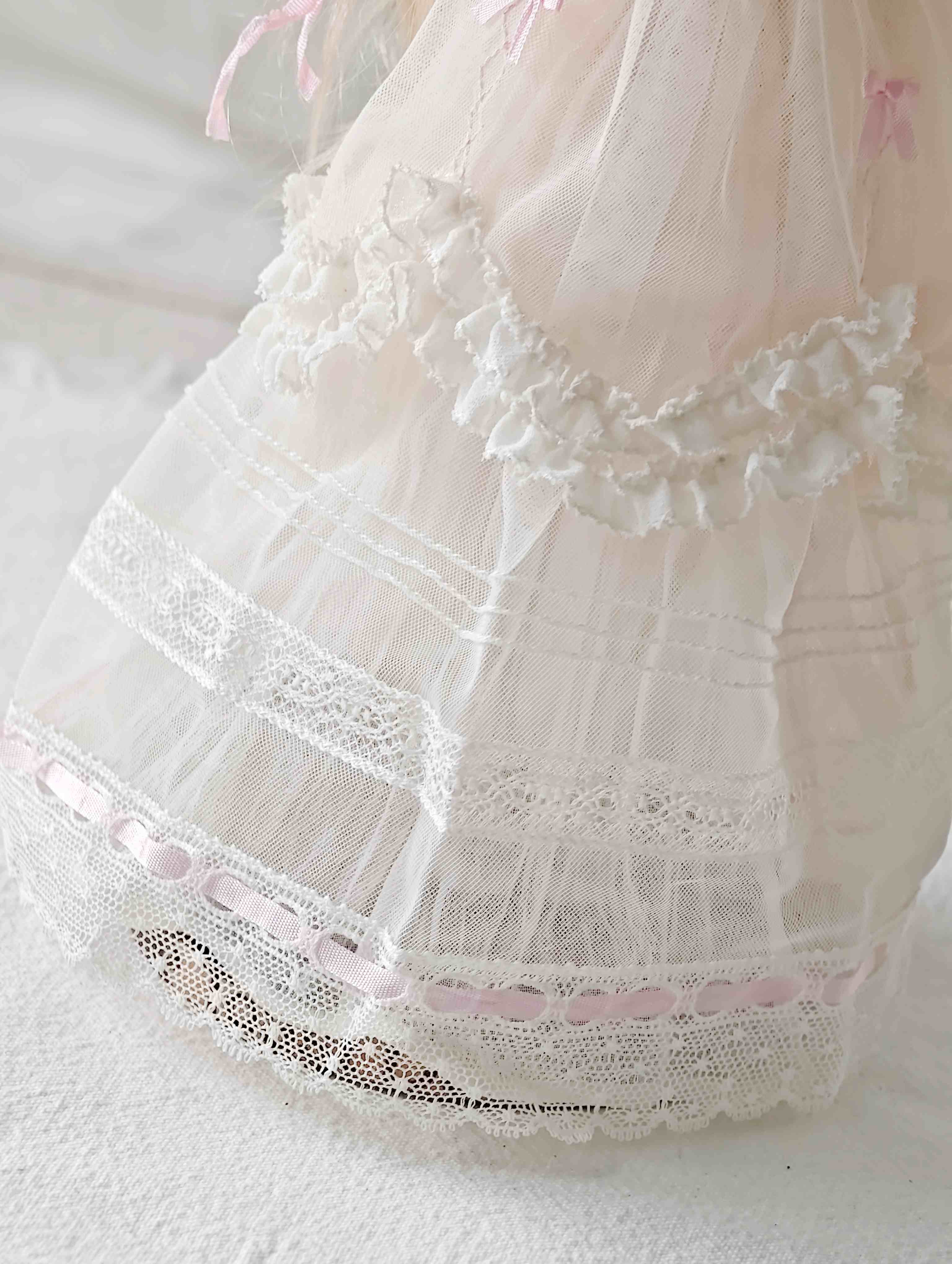 Handmade Outfit for Blythe/Obitsu/Pullip, Lace Embroidered Dress Set