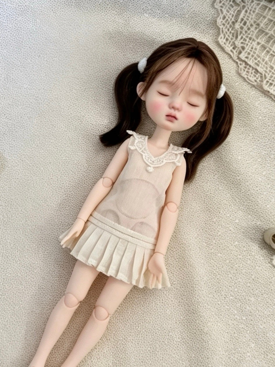 Dainty Pleated Blythe BJD Dress - Handmade Doll Clothes - ToastDoll