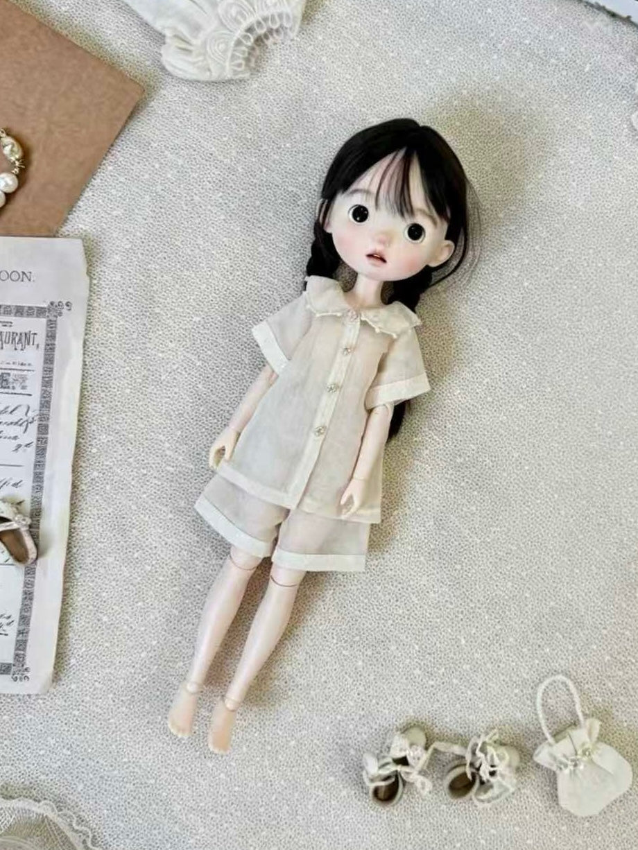 Perter Pan Blouse Blythe BJD Set On Doll Display | ToastDoll